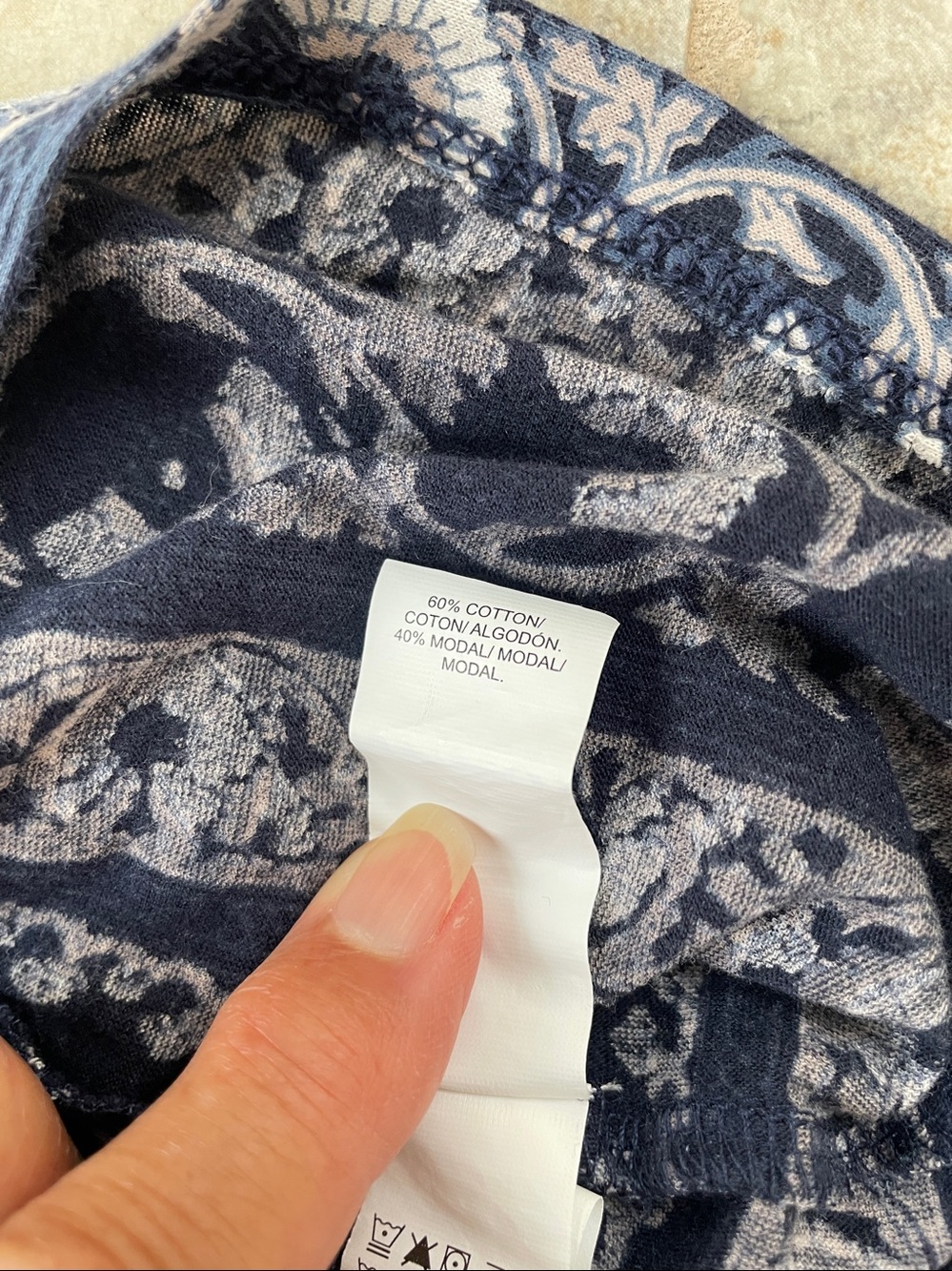 Lucky Brand Puff Sleeve Blue Boho Top - Picture 5 of 6